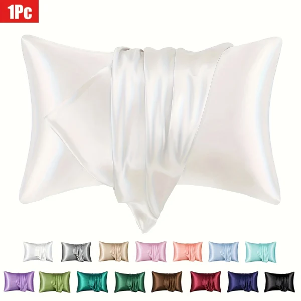 Solid Satin Cooling Pillowcase