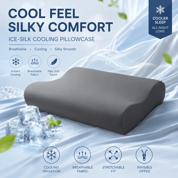 Compact Cool-Touch Pillowcase