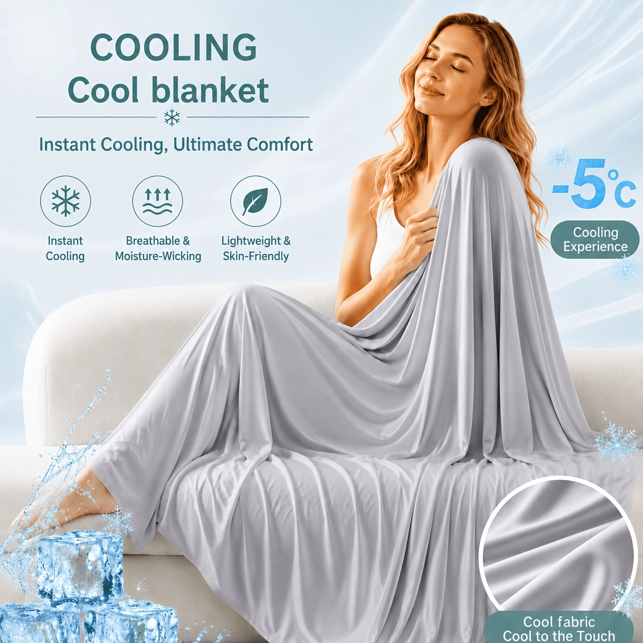 Checkered Cooling Summer Blanket - Image 10
