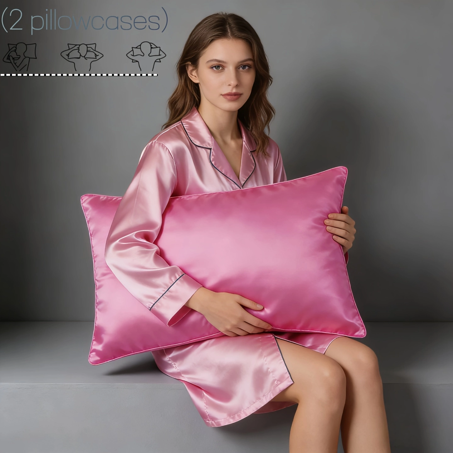 Solid Satin Envelope Pillowcase Set - Image 12