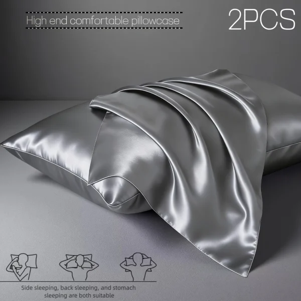 Solid Satin Envelope Pillowcase Set