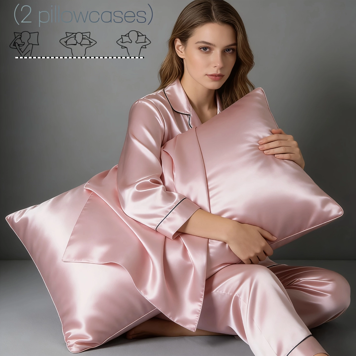 Solid Satin Envelope Pillowcase Set - Image 11