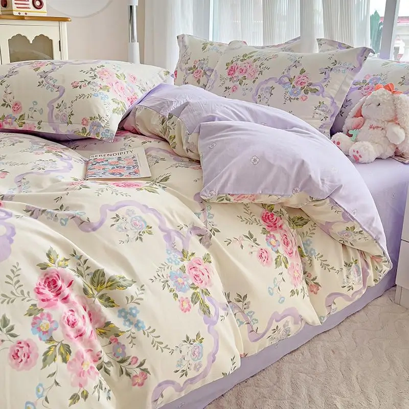 Botanical Cotton Duvet Cover Sheet Set - Image 8