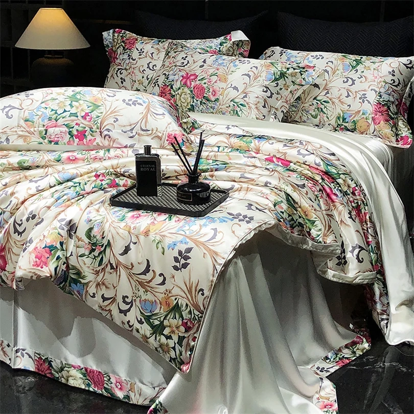 Floral Silk Blend Sheet Set - Image 21