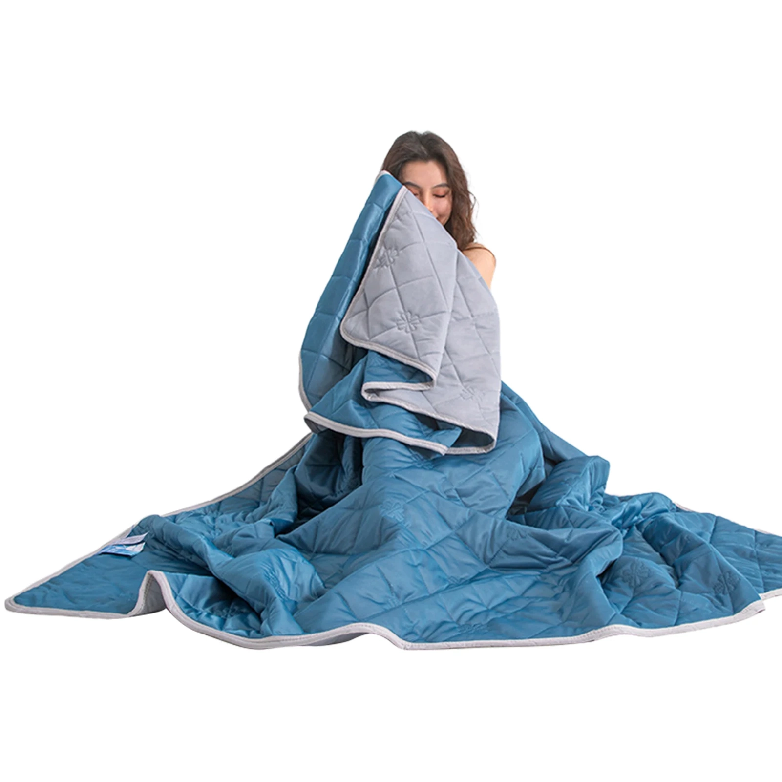 Plaid Ice Silk Cooling Blanket - Image 7