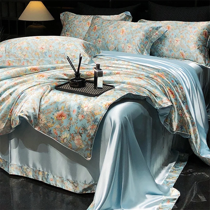 Floral Silk Blend Sheet Set - Image 26