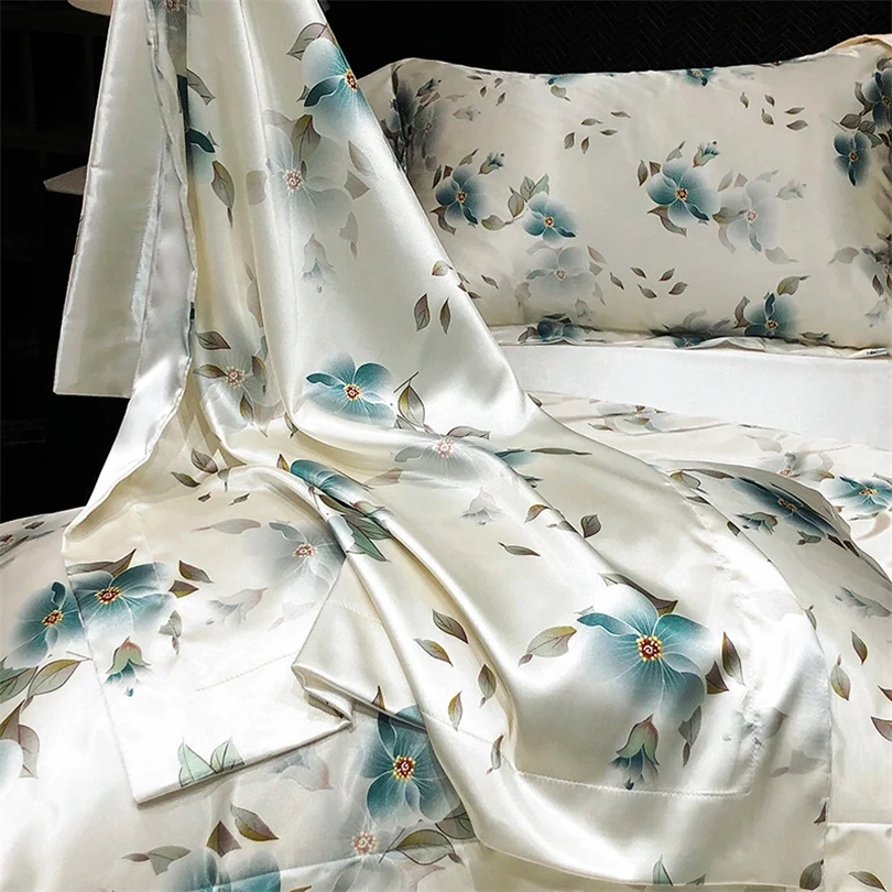 Floral Silk Blend Sheet Set - Image 6