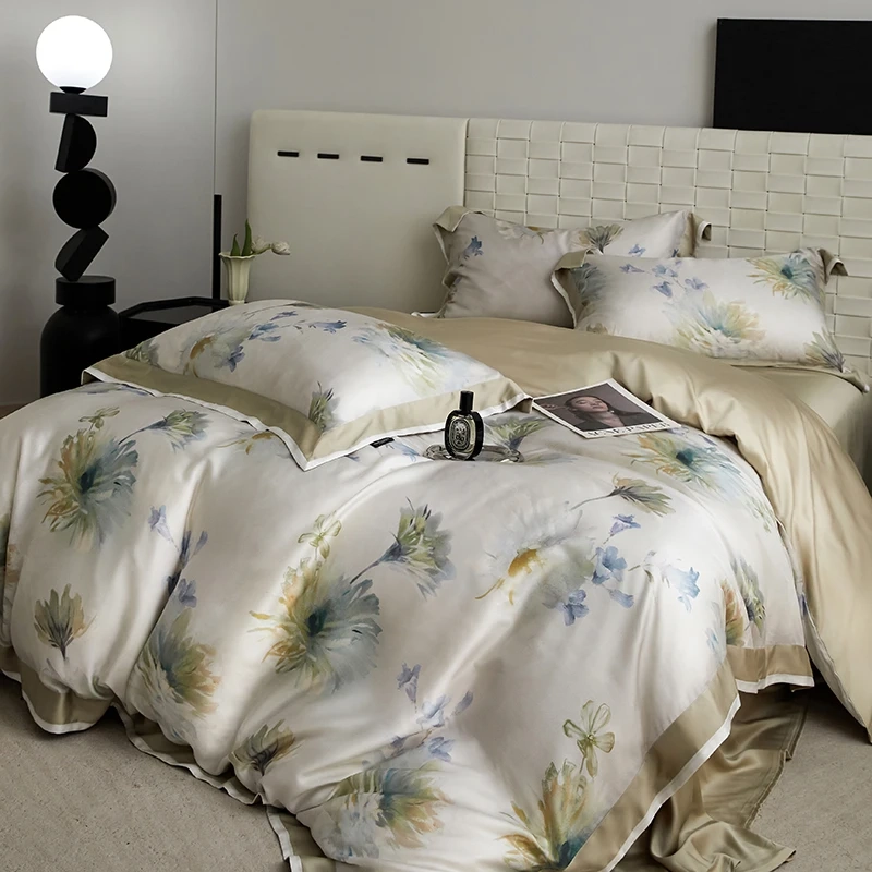 Colorblock Floral Lyocell Sheet Set - Image 8