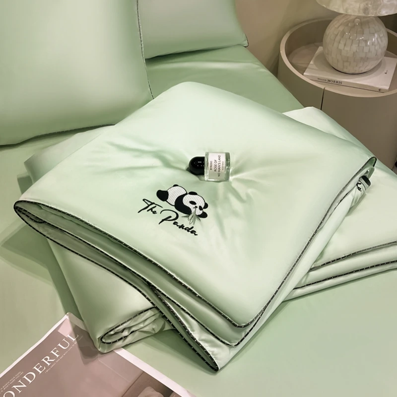 Panda Embroidered Cooling Quilt - Image 3