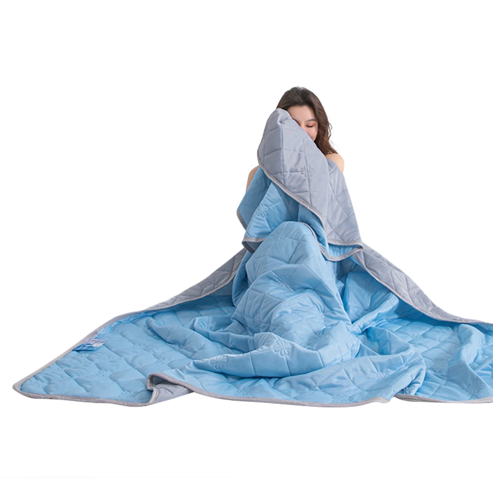Plaid Ice Silk Cooling Blanket - Image 9