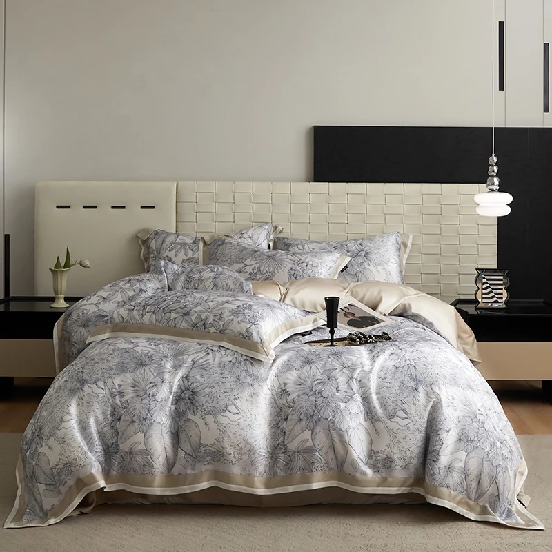 Colorblock Floral Lyocell Sheet Set - Image 3