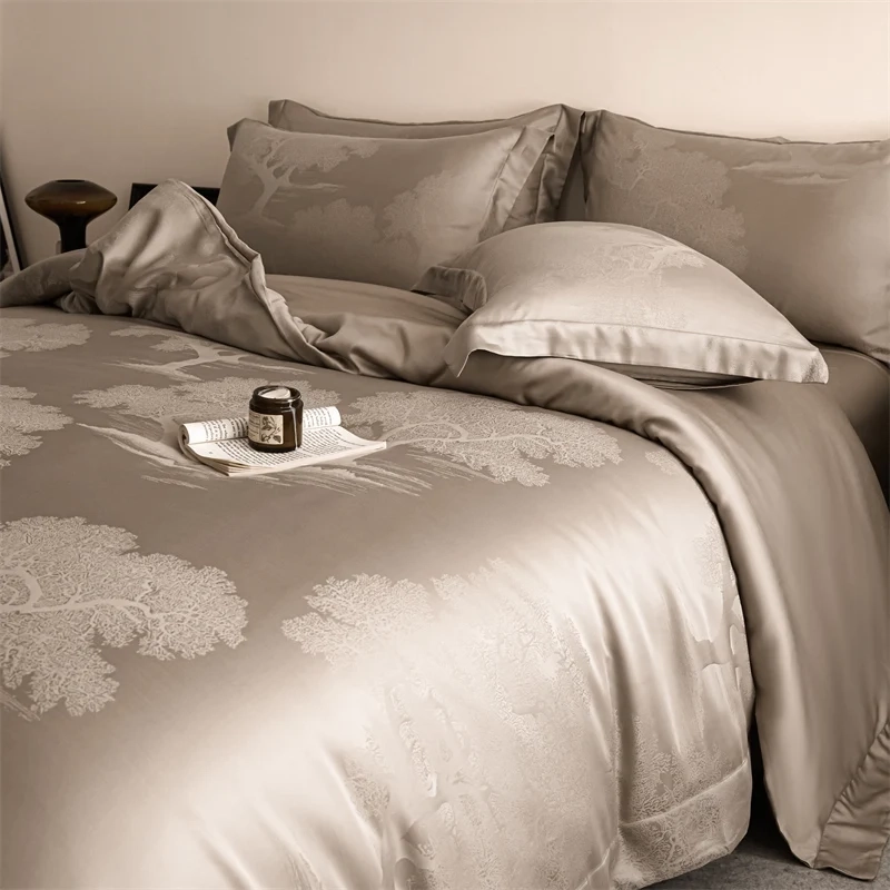 Jacquard Lyocell Duvet Cover Sheet Set