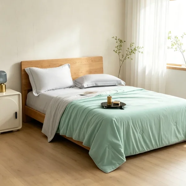 Light Green Cooling Summer Blanket