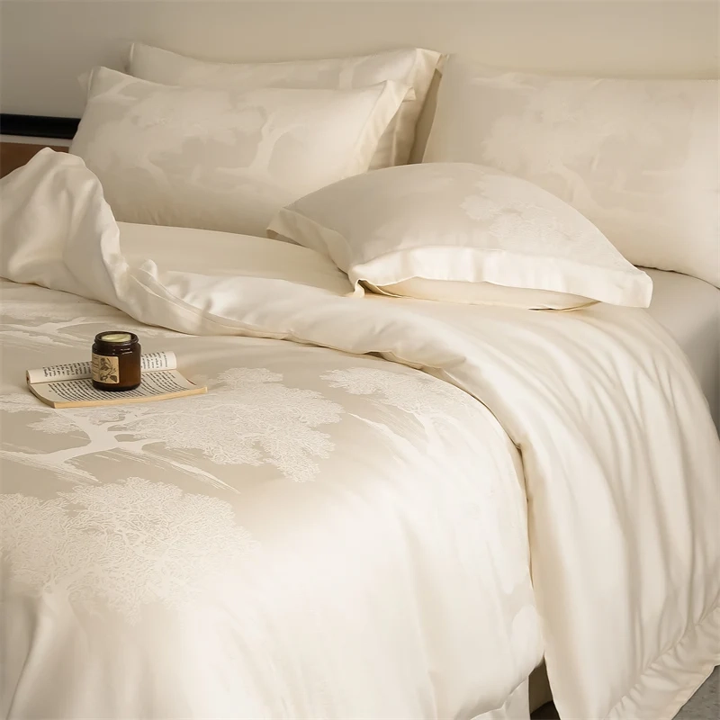 Jacquard Lyocell Duvet Cover Sheet Set - Image 7