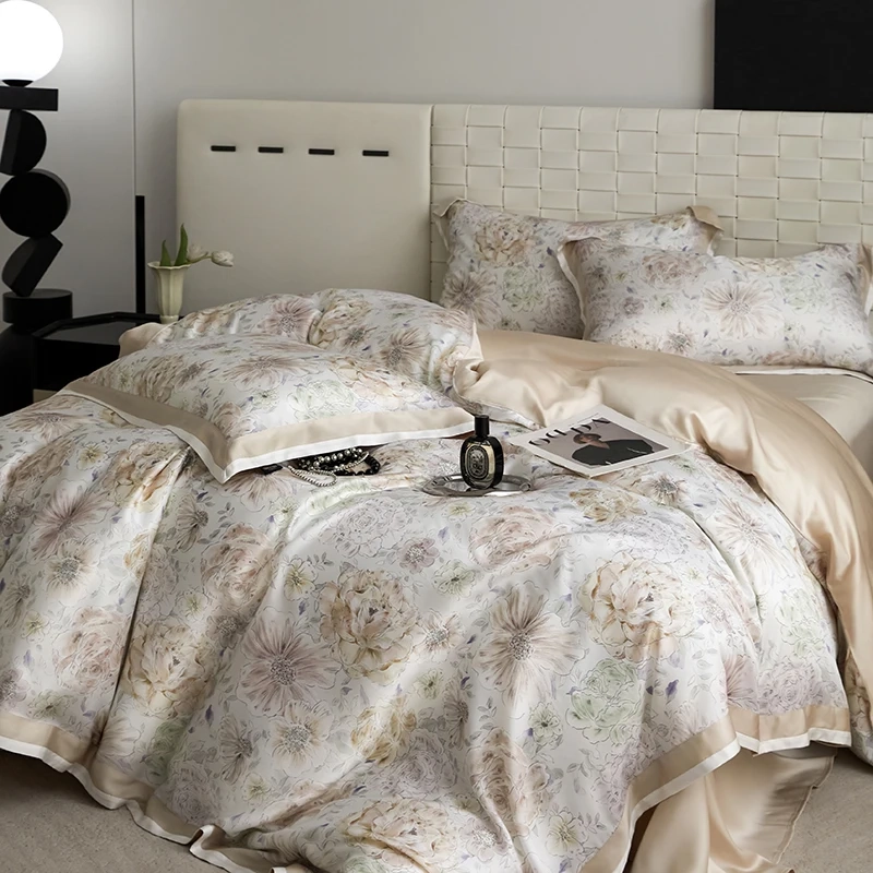 Colorblock Floral Lyocell Sheet Set - Image 9