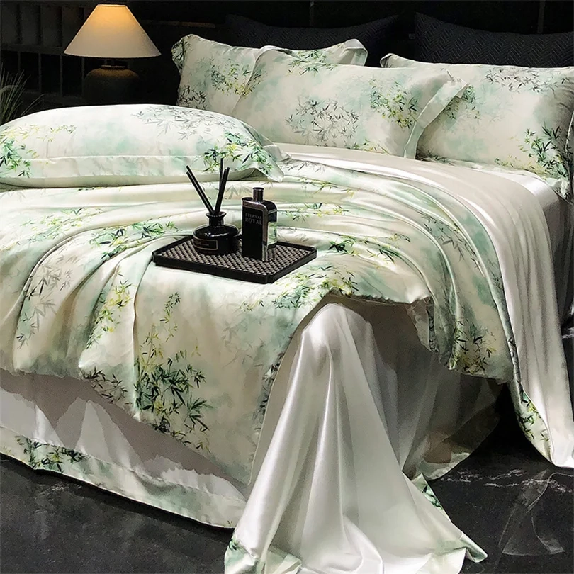 Floral Silk Blend Sheet Set - Image 20