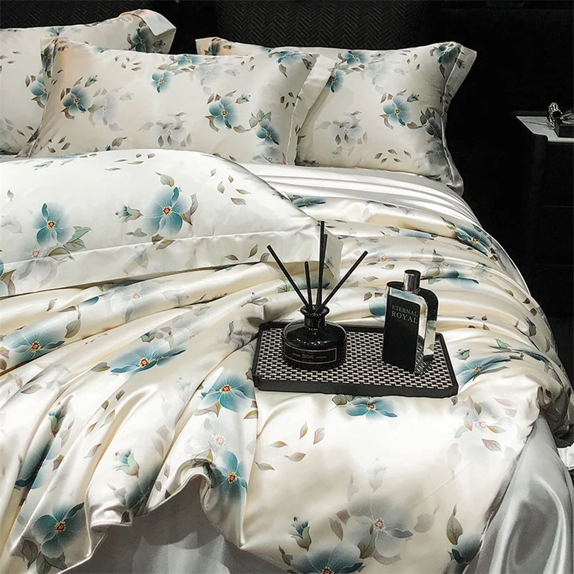 Floral Silk Blend Sheet Set - Image 4