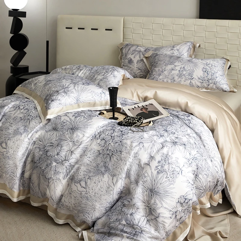 Colorblock Floral Lyocell Sheet Set