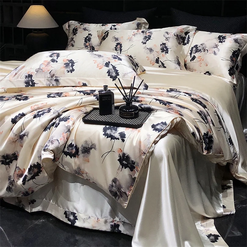 Floral Silk Blend Sheet Set - Image 25