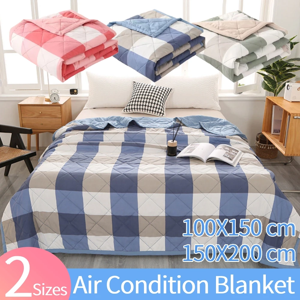 Plaid Cooling Summer Blanket - Image 2