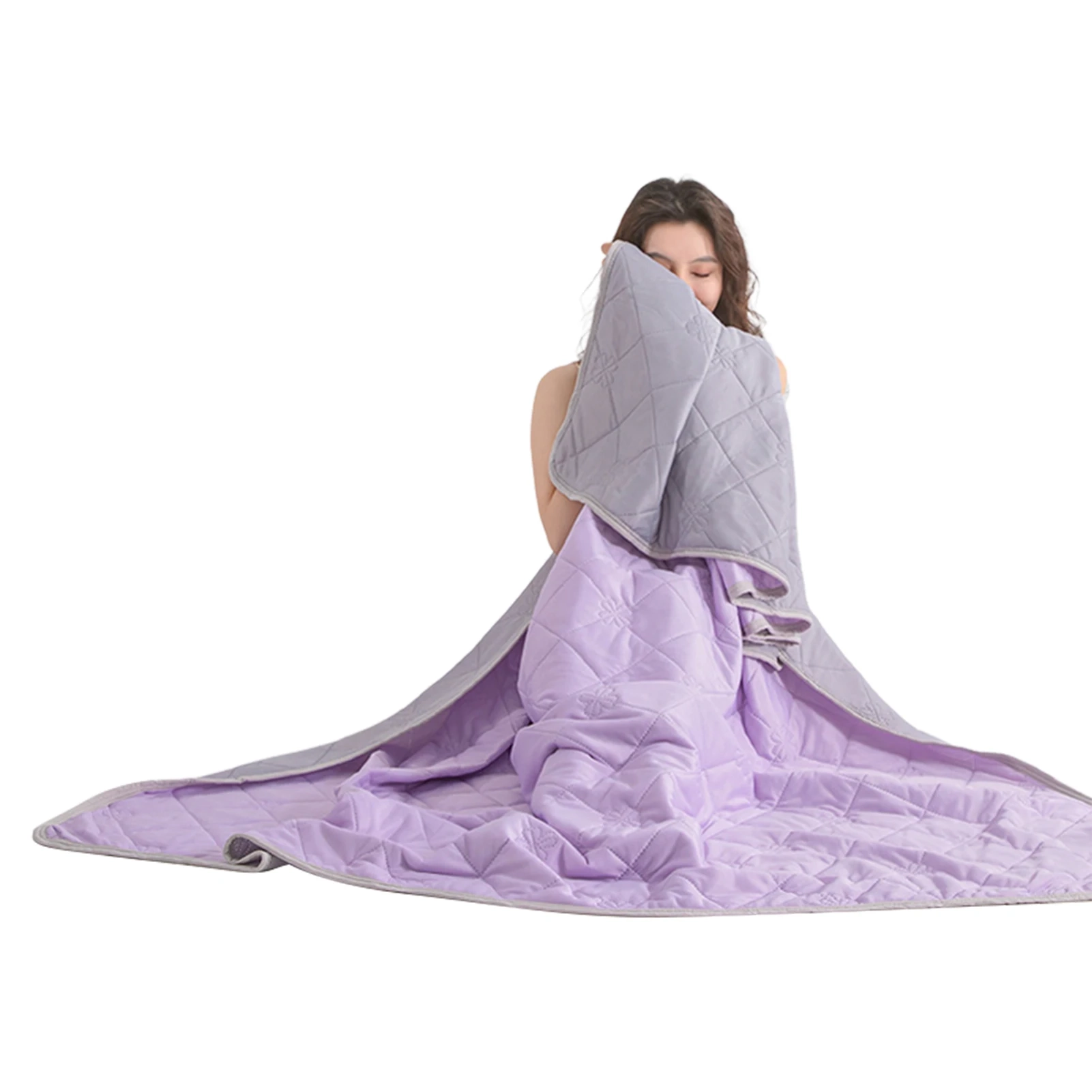 Plaid Ice Silk Cooling Blanket - Image 12