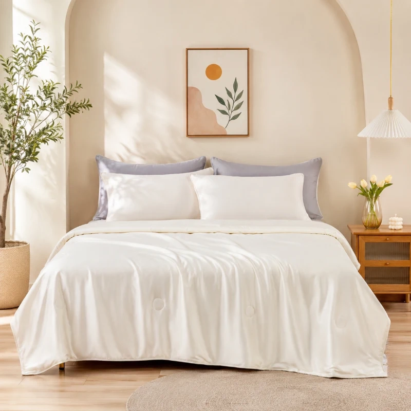 Lightweight White Cooling Blanket - Image 4