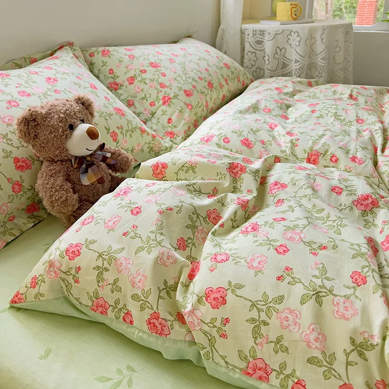 Botanical Cotton Duvet Cover Sheet Set - Image 3
