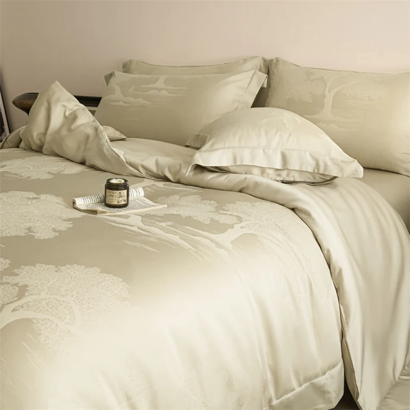 Jacquard Lyocell Duvet Cover Sheet Set - Image 8