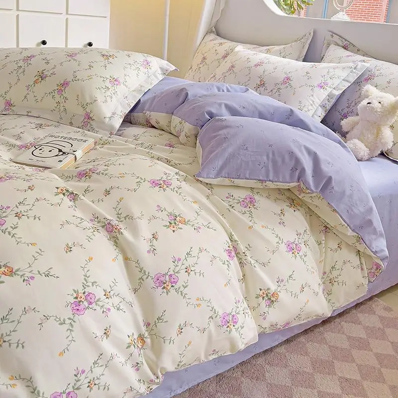 Botanical Cotton Duvet Cover Sheet Set - Image 9