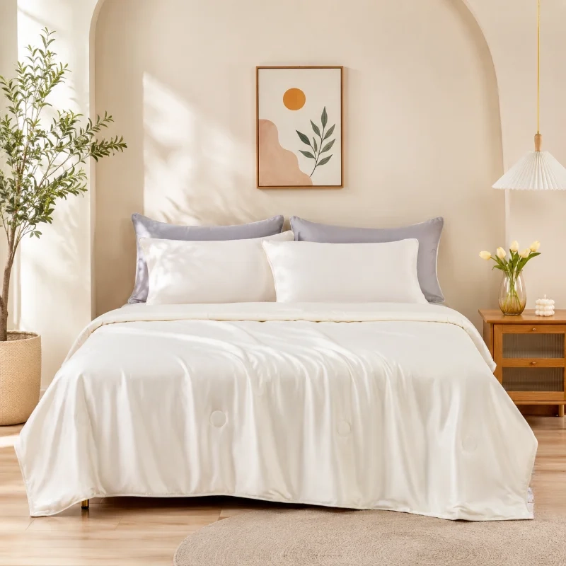 Lightweight White Cooling Blanket - Image 7