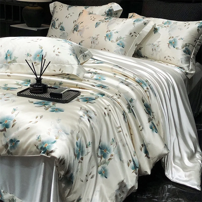 Floral Silk Blend Sheet Set - Image 3