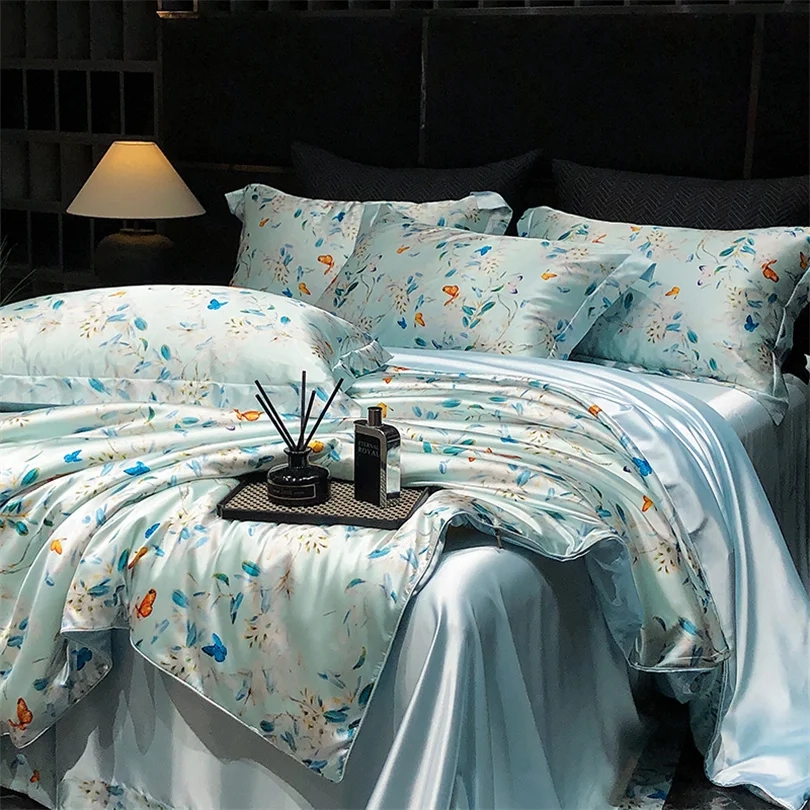 Floral Silk Blend Sheet Set - Image 19