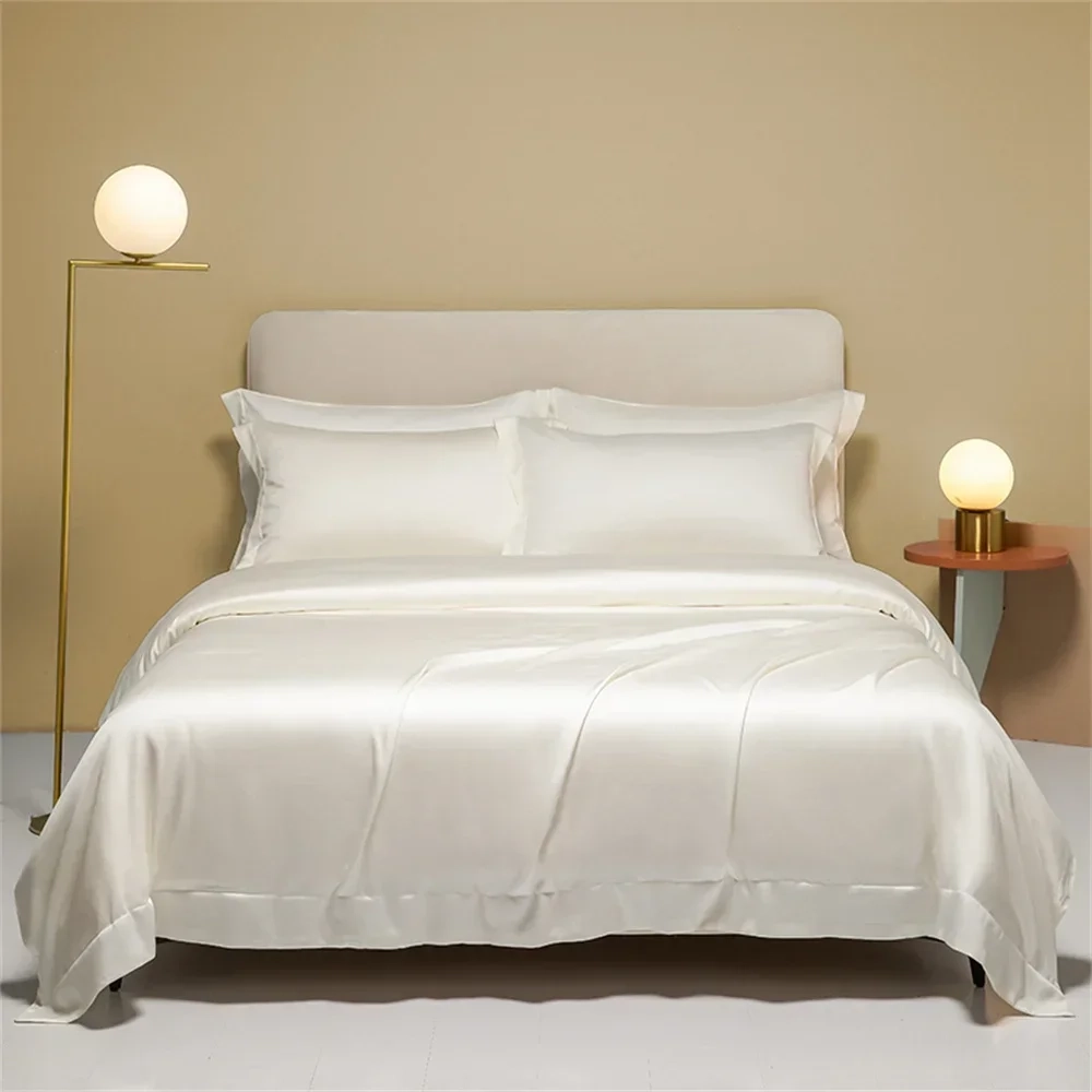 Solid Cotton Duvet Cover Sheet Set - Image 9