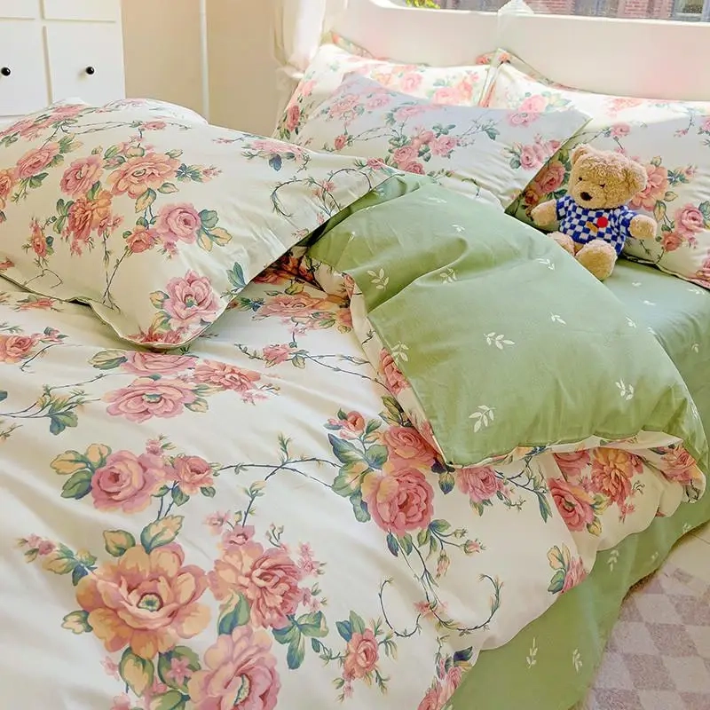 Botanical Cotton Duvet Cover Sheet Set - Image 11