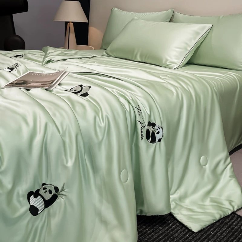 Panda Embroidered Cooling Quilt - Image 4