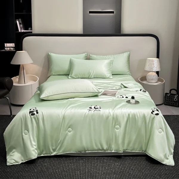 Panda Embroidered Cooling Quilt