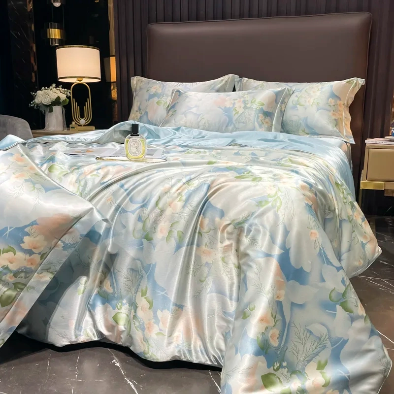 Floral Silk Blend Sheet Set - Image 18