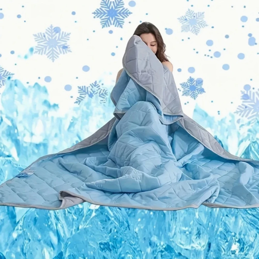 Plaid Ice Silk Cooling Blanket - Image 6