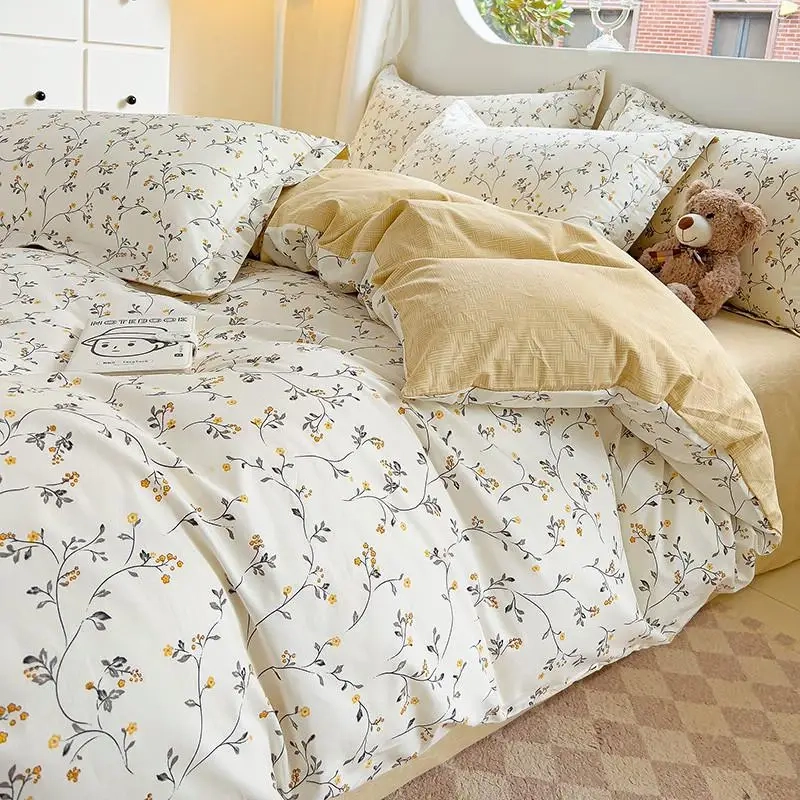 Botanical Cotton Duvet Cover Sheet Set - Image 7