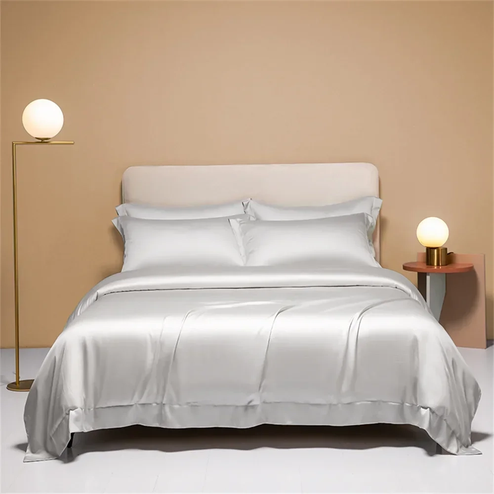Solid Cotton Duvet Cover Sheet Set - Image 7