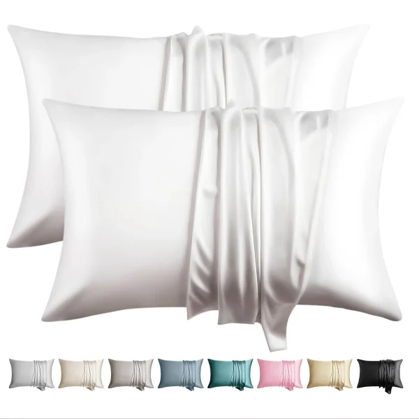 Silk-Blend Zipper Pillowcase Set