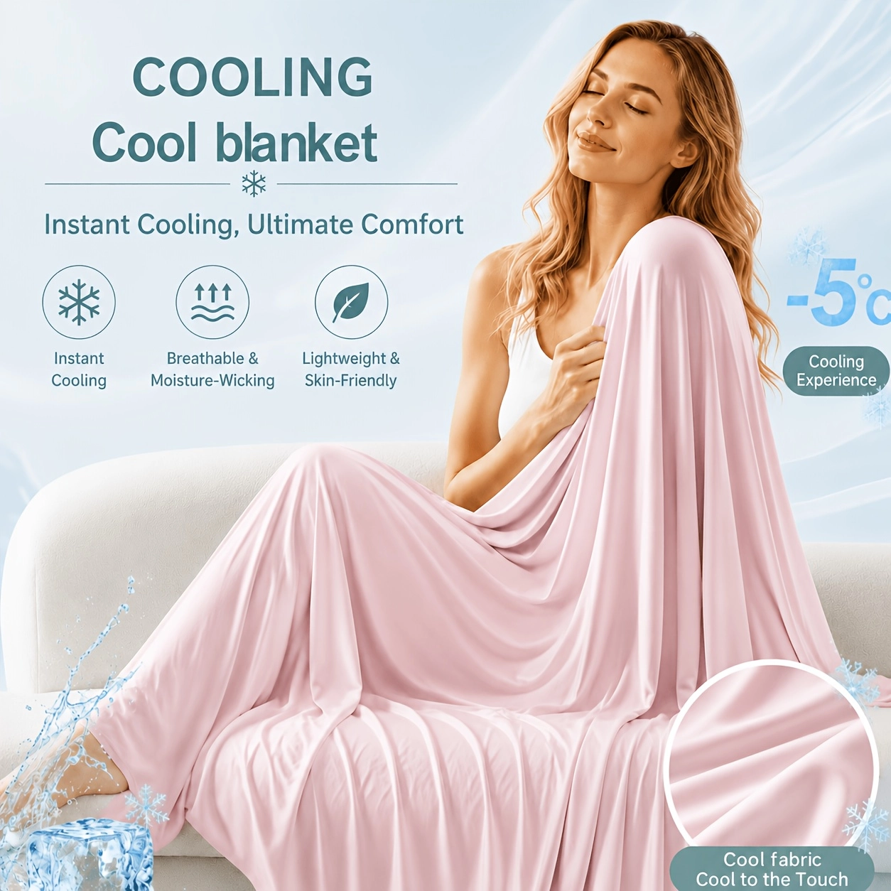 Checkered Cooling Summer Blanket - Image 11