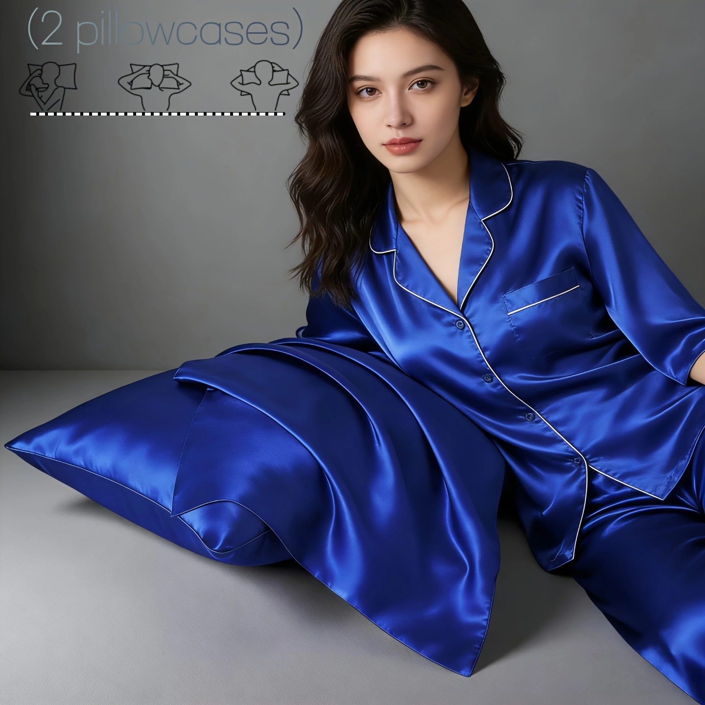 Solid Satin Envelope Pillowcase Set - Image 10